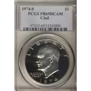 Dollars---Eisenhower 1971-1978 Copper-Nickel- 1 Dollar (3)