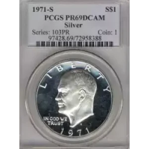 Dollars---Eisenhower 1971-1978 Copper-Nickel- 1 Dollar (3)