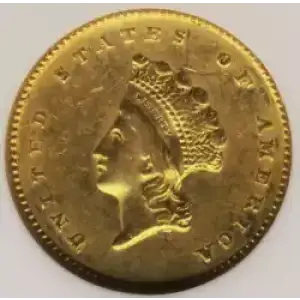 Gold Dollars---Indian Princess Head, Small Head 1854-1856 -Gold- 1 Dollar (3)