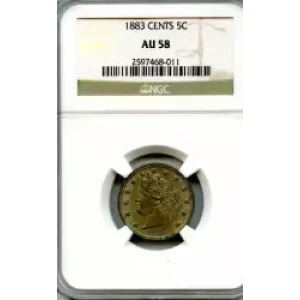 Nickel Five Cent Pieces-Shield 1866-1883 (3)