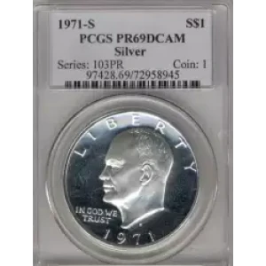 Dollars---Eisenhower 1971-1978 Copper-Nickel- 1 Dollar (3)