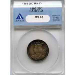 Classic Commemorative Silver--- World's Columbian Exposition, Isabella Quarter 1893-Silver- 0.25 Dollar (3)
