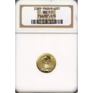 Gold Bullion-Gold Eagles--$5 Gold Eagle 1/10 oz -Gold- 5 Dollar (3)