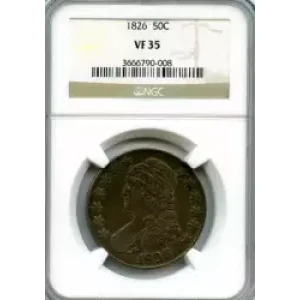 Half Dollars---Capped Bust, Reeded Edge 1836-1839 -Silver- 0.5 Dollar (3)