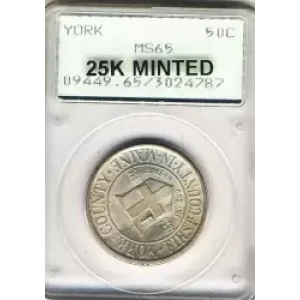 Classic Commemorative Silver--- York County, Maine, Tercentenary 1936 -Silver- 0.5 Dollar (3)