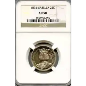 Classic Commemorative Silver--- World's Columbian Exposition, Isabella Quarter 1893-Silver- 0.25 Dollar (3)