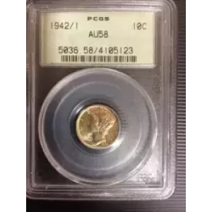 Dimes---Winged Liberty Head or Mercury 1916-1945 -Silver- 1 Dime (3)