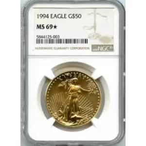 Gold Bullion-Gold Eagles--$50 Gold Eagle 1 oz -Gold- 50 Dollar (3)