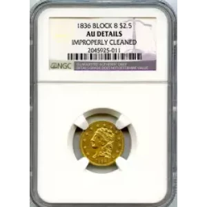 Quarter Eagles---Classic Head, 1834-1839 -Gold- 2.5 Dollar (3)