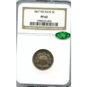 Nickel Five Cent Pieces-Shield 1866-1883 (3)