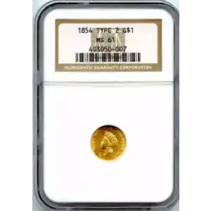 Gold Dollars---Indian Princess Head, Small Head 1854-1856 -Gold- 1 Dollar (3)