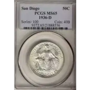 Classic Commemorative Silver--- California Pacific International Exposition 1935-1936-Silver- 0.5 Dollar (3)