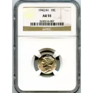 Dimes---Winged Liberty Head or Mercury 1916-1945 -Silver- 1 Dime (3)