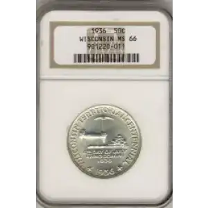 Classic Commemorative Silver--- Wisconsin Territorial Centennial 1936 -Silver- 0.5 Dollar (3)