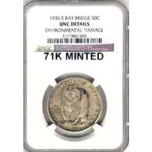 Classic Commemorative Silver--- San Francisco - Oakland Bay Bridge Opening 1936 -Silver- 0.5 Dollar (3)