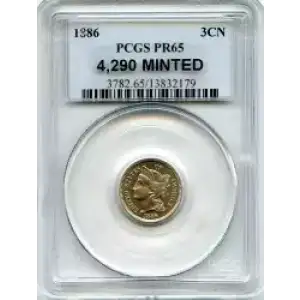 Nickel Three Cent Pieces 1865-1889 (3)