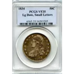 Half Dollars---Capped Bust, Reeded Edge 1836-1839 -Silver- 0.5 Dollar (3)