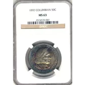 Classic Commemorative Silver--- World's Columbian Exposition Half Dollar 1892 - 1893 -Silver- 0.5 Dollar (3)