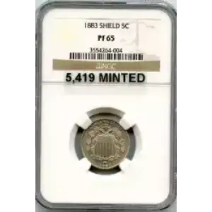 Nickel Five Cent Pieces-Shield 1866-1883 (3)