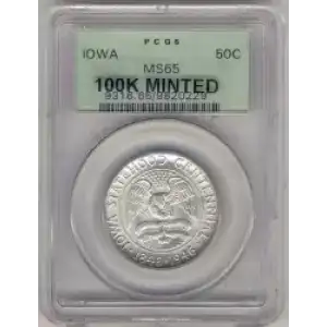 Classic Commemorative Silver--- Iowa Centennial 1946 -Silver- 0.5 Dollar (3)