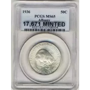 Classic Commemorative Silver--- Albany, New York, Charter 1936 -Silver- 0.5 Dollar (3)