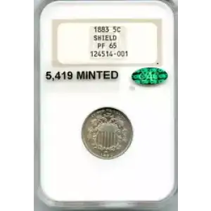 Nickel Five Cent Pieces-Shield 1866-1883 (3)