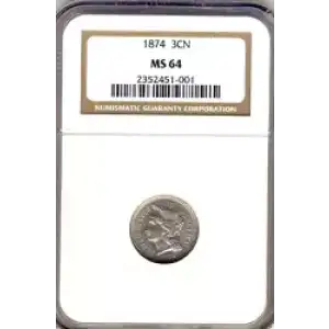 Nickel Three Cent Pieces 1865-1889 (3)