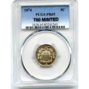 Nickel Five Cent Pieces-Shield 1866-1883 (3)