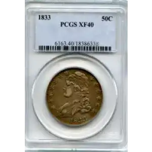 Half Dollars---Capped Bust, Reeded Edge 1836-1839 -Silver- 0.5 Dollar (3)