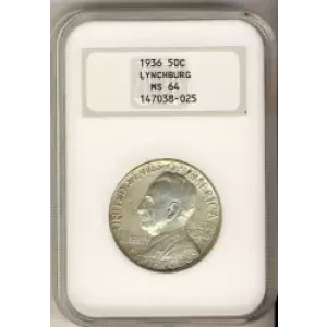 Classic Commemorative Silver--- Lynchburg, Virginia, Sesquicentennial 1936-Silver- 0.5 Dollar (3)