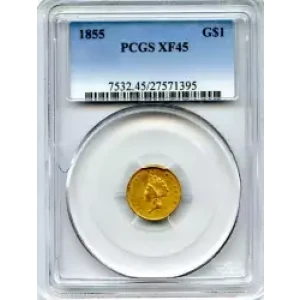 Gold Dollars---Indian Princess Head, Small Head 1854-1856 -Gold- 1 Dollar (3)