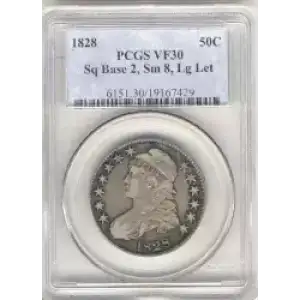 Half Dollars---Capped Bust, Reeded Edge 1836-1839 -Silver- 0.5 Dollar (3)