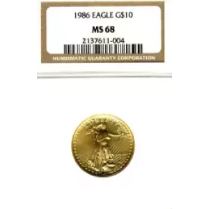 Gold Bullion-Gold Eagles--$10 Gold Eagle 1/4 oz -Gold- 10 Dollar (3)