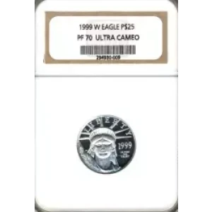 Platinum Bullion-Platinum Eagles--$25 Platinum Eagle 1/4 oz -Platinum- 25 Dollar (3)