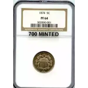 Nickel Five Cent Pieces-Shield 1866-1883 (3)