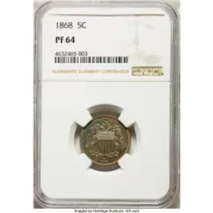 Nickel Five Cent Pieces-Shield 1866-1883 (3)