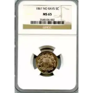 Nickel Five Cent Pieces-Shield 1866-1883 (3)