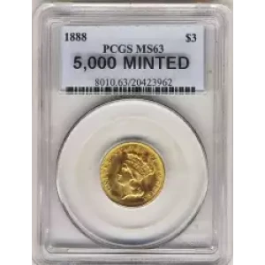 Three Dollar Gold Pieces---Indian Princess Head 1854-1889 -Gold- 3 Dollar (3)