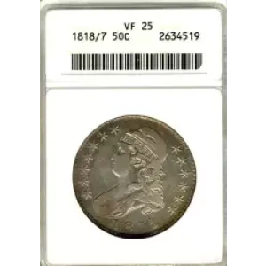 Half Dollars---Capped Bust, Reeded Edge 1836-1839 -Silver- 0.5 Dollar (3)