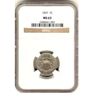 Nickel Five Cent Pieces-Shield 1866-1883 (3)