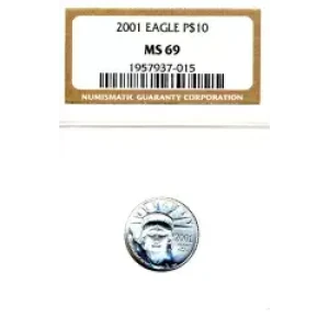 Platinum Bullion-Platinum Eagles--$10 Platinum Eagle 1/10 oz -Platinum- 10 Dollar (3)