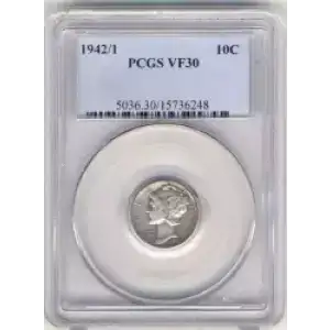 Dimes---Winged Liberty Head or Mercury 1916-1945 -Silver- 1 Dime (3)