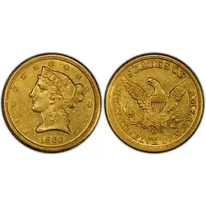 1860-D $5 Medium D (2)