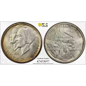 Classic Commemorative Silver--- Arkansas Centennial 1935-1939-Silver- 0.5 Dollar (2)