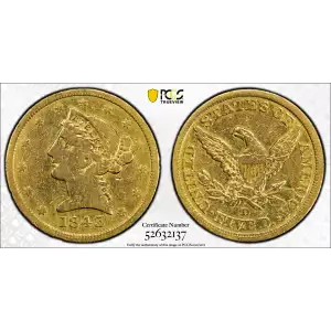 1843-D $5 Medium D (2)