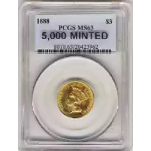 Three Dollar Gold Pieces---Indian Princess Head 1854-1889 -Gold- 3 Dollar (3)