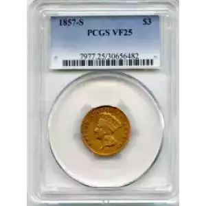 Three Dollar Gold Pieces---Indian Princess Head 1854-1889 -Gold- 3 Dollar (3)