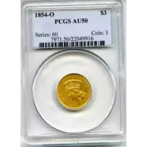 Three Dollar Gold Pieces---Indian Princess Head 1854-1889 -Gold- 3 Dollar (3)