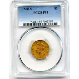 Three Dollar Gold Pieces---Indian Princess Head 1854-1889 -Gold- 3 Dollar (3)