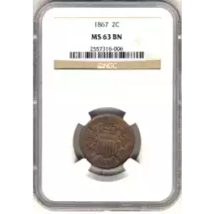 Two cent pieces-Two cent pieces 1864-73 -Copper (3)